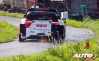 Elfyn Evans, al volante del Toyota Yaris WRC, durante el Rally de Bélgica 2021, puntuable para el Campeonato del Mundo de Rallies WRC.