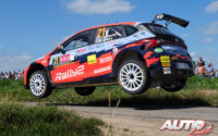 Jari Huttunen, al volante del Hyundai i20 N Rally2, durante el Rally de Bélgica 2021, puntuable para el Campeonato del Mundo de Rallies WRC 2.