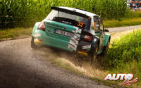Ghislain De Mevius, al volante del Skoda Fabia Evo Rally2, durante el Rally de Bélgica 2021, puntuable para el Campeonato del Mundo de Rallies WRC 3.