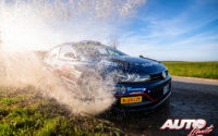 Nikolay Gryazin, al volante del Volkswagen Polo GTI Rally2, durante el Rally de Bélgica 2021, puntuable para el Campeonato del Mundo de Rallies WRC 2.