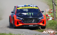 Oliver Solberg, al volante del Hyundai i20 N Rally2, durante el Rally de Bélgica 2021, puntuable para el Campeonato del Mundo de Rallies WRC 2.