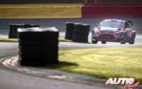 Pierre-Louis Loubet, al volante del Hyundai i20 Coupé WRC, durante el Rally de Bélgica 2021, puntuable para el Campeonato del Mundo de Rallies WRC.