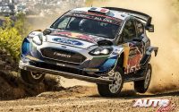 Adrien Fourmaux, al volante del Ford Fiesta WRC, durante el Rally de Grecia 2021, puntuable para el Campeonato del Mundo de Rallies WRC.