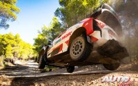 Sébastien Ogier, al volante del Toyota Yaris WRC, durante el Rally de Grecia 2021, puntuable para el Campeonato del Mundo de Rallies WRC.