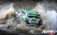Marco Bulacia, al volante del Skoda Fabia Rally2 Evo WRC 2, durante el Rally de Grecia 2021, puntuable para el Campeonato del Mundo de Rallies WRC 2.