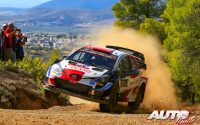 Sébastien Ogier, al volante del Toyota Yaris WRC, durante el Rally de Grecia 2021, puntuable para el Campeonato del Mundo de Rallies WRC.