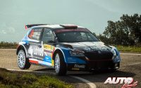 Kajetan Kajetanowicz, al volante del Skoda Fabia Rally2 Evo WRC 3, durante el Rally de España 2021, puntuable para el Campeonato del Mundo de Rallies WRC 3.