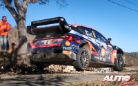 Ott Tänak, al volante del Hyundai i20 N Rally1 WRC, durante el Rally de Montecarlo 2022, puntuable para el Campeonato del Mundo de Rallies WRC.