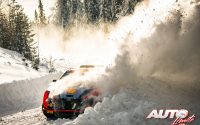 Thierry Neuville, al volante del Hyundai i20 N Rally1 WRC, durante el Rally de Suecia 2022, puntuable para el Campeonato del Mundo de Rallies WRC.