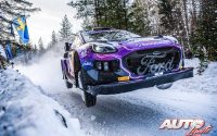 Craig Breen, al volante del Ford Puma Rally1 WRC, durante el Rally de Suecia 2022, puntuable para el Campeonato del Mundo de Rallies WRC.