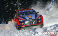 Thierry Neuville, al volante del Hyundai i20 N Rally1 WRC, durante el Rally de Suecia 2022, puntuable para el Campeonato del Mundo de Rallies WRC.