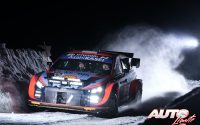 Ott Tänak, al volante del Hyundai i20 N Rally1 WRC, durante el Rally de Suecia 2022, puntuable para el Campeonato del Mundo de Rallies WRC.