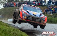 Thierry Neuville, al volante del Hyundai i20 N Rally1 WRC, durante el Rally de Croacia 2022, puntuable para el Campeonato del Mundo de Rallies WRC.