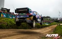 Gus Greensmith, al volante del Ford Puma Rally1 WRC, durante el Rally de Portugal 2022, puntuable para el Campeonato del Mundo de Rallies WRC.