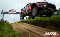 Ott Tänak, al volante del Hyundai i20 N Rally1 WRC, durante el Rally de Portugal 2022, puntuable para el Campeonato del Mundo de Rallies WRC.