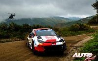Takamoto Katsuta, al volante del Toyota GR Yaris Rally1 WRC, durante el Rally de Portugal 2022, puntuable para el Campeonato del Mundo de Rallies WRC.