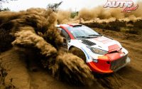 Takamoto Katsuta, al volante del Toyota GR Yaris Rally1 WRC, durante el Rally Safari de Kenia 2022, puntuable para el Campeonato del Mundo de Rallies WRC.