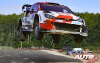 Esapekka Lappi, al volante del Toyota GR Yaris Rally1 WRC, durante el Rally de Estonia 2022, puntuable para el Campeonato del Mundo de Rallies WRC.