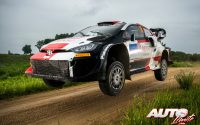 Takamoto Katsuta, al volante del Toyota GR Yaris Rally1 WRC, durante el Rally de Estonia 2022, puntuable para el Campeonato del Mundo de Rallies WRC.