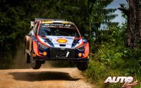 Ott Tänak, al volante del Hyundai i20 N Rally1 WRC, durante el Rally de Estonia 2022, puntuable para el Campeonato del Mundo de Rallies WRC.