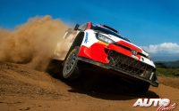 Takamoto Katsuta, al volante del Toyota GR Yaris Rally1 WRC, durante el Rally Safari de Kenia 2022, puntuable para el Campeonato del Mundo de Rallies WRC.
