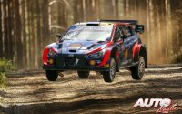 Ott Tänak, al volante del Hyundai i20 N Rally1 WRC, obtenía la victoria en el Rally de Finlandia 2022, puntuable para el Campeonato del Mundo de Rallies WRC.