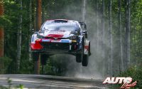 Esapekka Lappi, al volante del Toyota GR Yaris Rally1 WRC, durante el Rally de Finlandia 2022, puntuable para el Campeonato del Mundo de Rallies WRC.