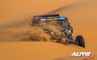 Rokas Baciuska, al volante de un Can-Am Maverick XRS Turbo, durante una etapa del Rally Dakar 2023.