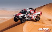 Giniel De Villiers, al volante de un Toyota GR DKR Hilux, durante una etapa del Rally Dakar 2023.