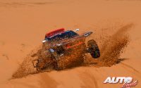 Stéphane Peterhansel, al volante de un Audi RS Q e-tron Evo 2, durante una etapa del Rally Dakar 2023.